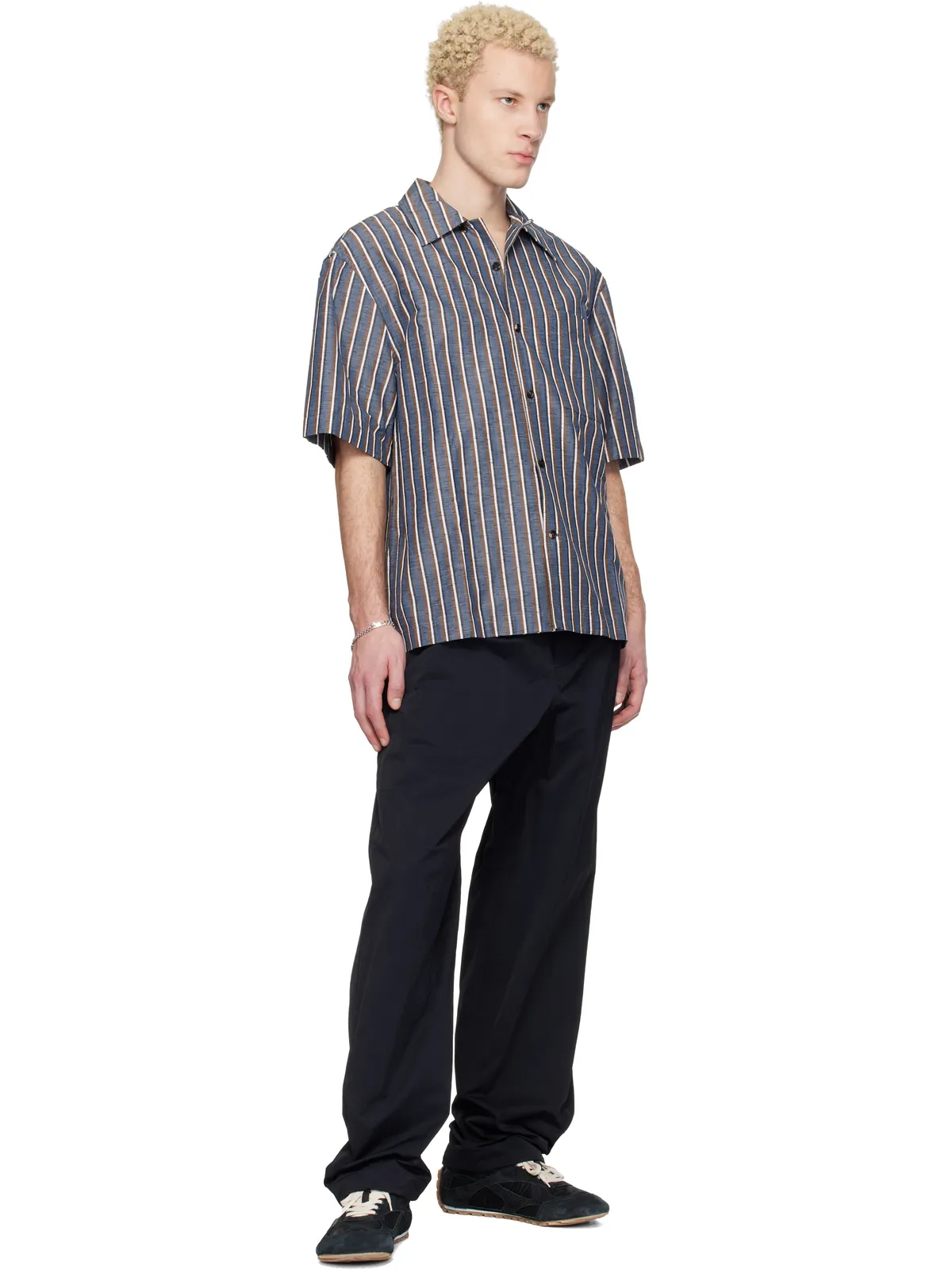 Bottega Veneta Washed Matt Nylon Elasticated ストレート トラックパンツ - 画像4