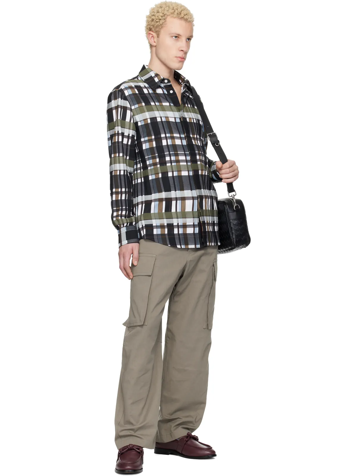 Bottega Veneta コットン チェック シャツ - 画像4