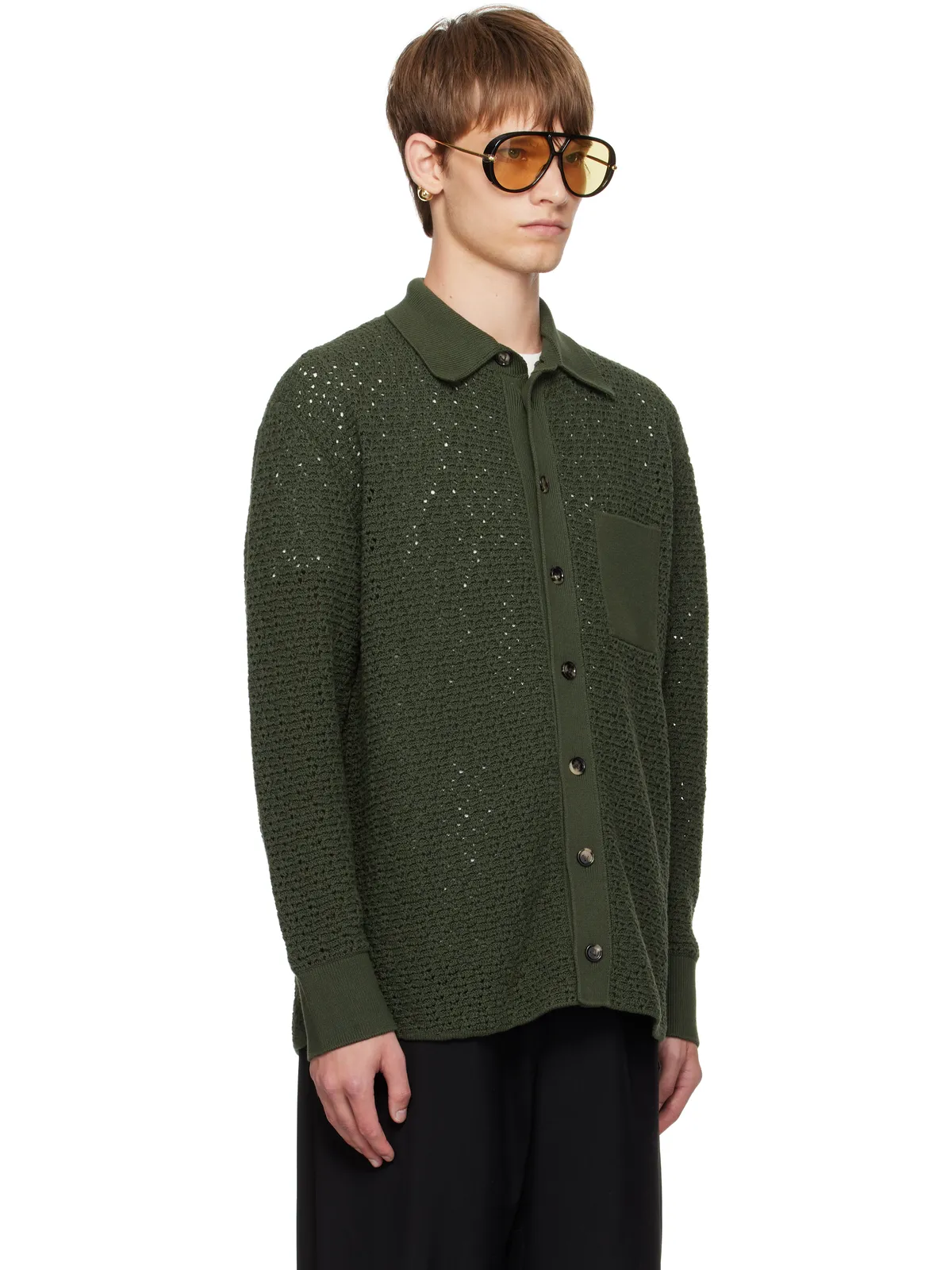 Bottega Veneta コットン クロシェ カーディガン - 画像2