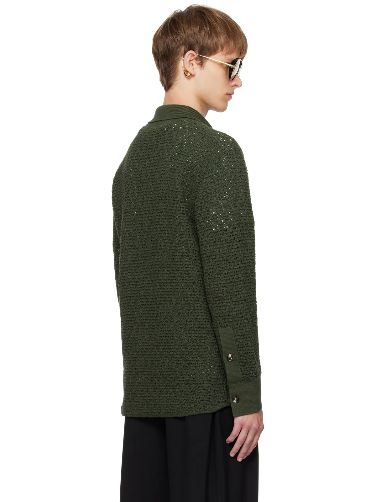 Bottega Veneta コットン クロシェ カーディガン - 画像3