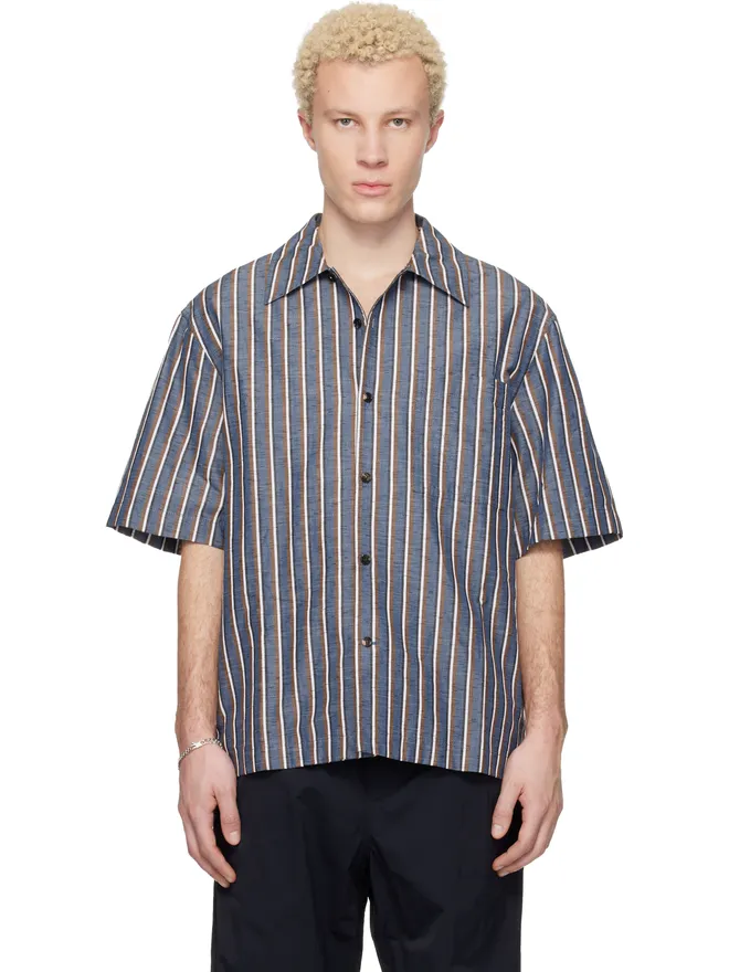 Bottega Veneta Bottega Veneta Bold コットンリネン ストライプ シャツの商品画像