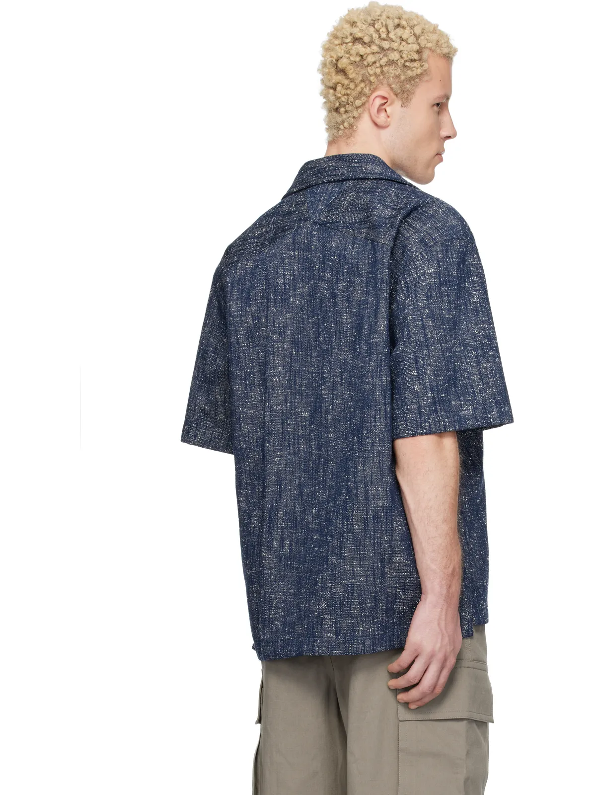 Bottega Veneta Textured Fleck Cotton Drill シャツ - 画像3