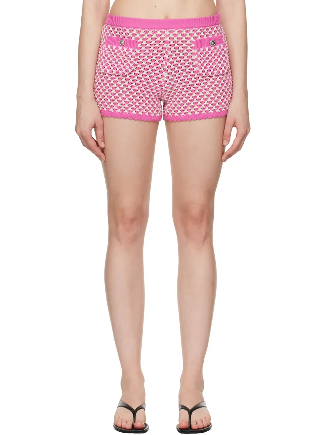 VERSACE VERSACE クロシェ ニット ショートパンツの商品画像