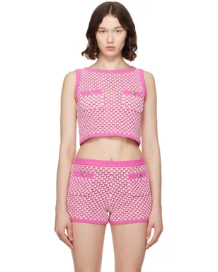 VERSACE ボクシー クロシェ ニット トップス - サムネイル1