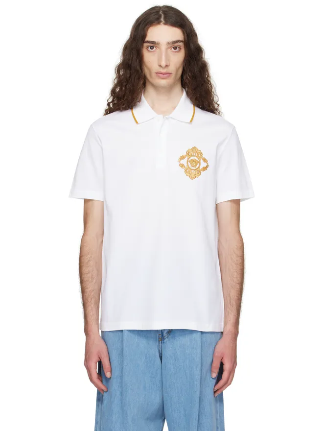 VERSACE VERSACE Embroidered Architectural Baroque ポロシャツの商品画像