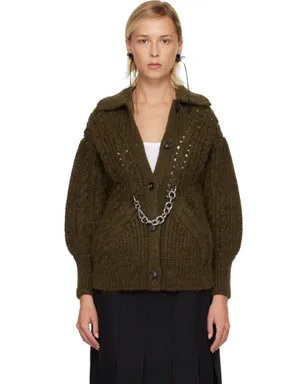 Simone Rocha Sculpted Chunky Knit Chain Detail カーディガン - サムネイル1