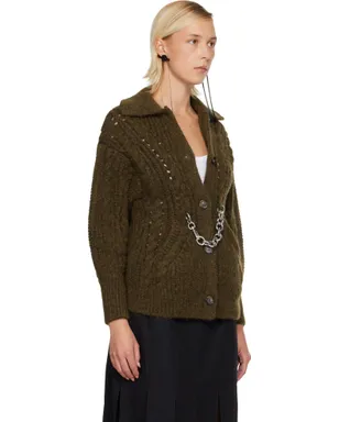 Simone Rocha Sculpted Chunky Knit Chain Detail カーディガン - サムネイル2
