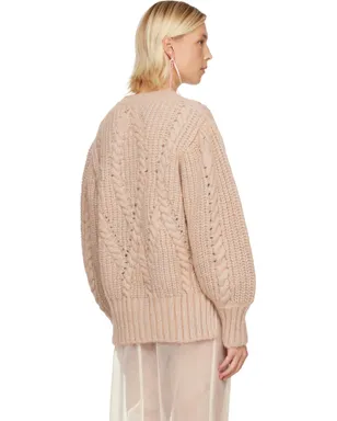Simone Rocha エンベリッシュド パフスリーブ チャンキーニット セーター - サムネイル3