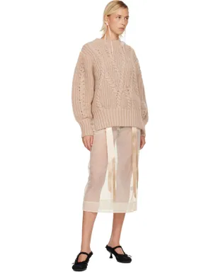 Simone Rocha エンベリッシュド パフスリーブ チャンキーニット セーター - サムネイル4