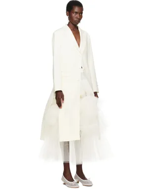 Simone Rocha SSENSE限定 Bridalカプセルコレクション Cut-Out Bow Detail コート - サムネイル2
