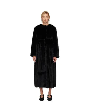 Simone Rocha Belted Faux Fur Long Multi Slit コート - サムネイル1