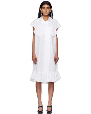 Simone Rocha Ruffle Bust Detail ノースリーブ ミディアムワンピース - サムネイル1