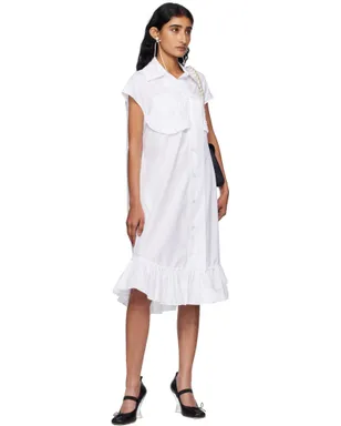 Simone Rocha Ruffle Bust Detail ノースリーブ ミディアムワンピース - サムネイル4