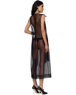Simone Rocha Sheer Bow Ribbon Tail ミディアムドレス - サムネイル3