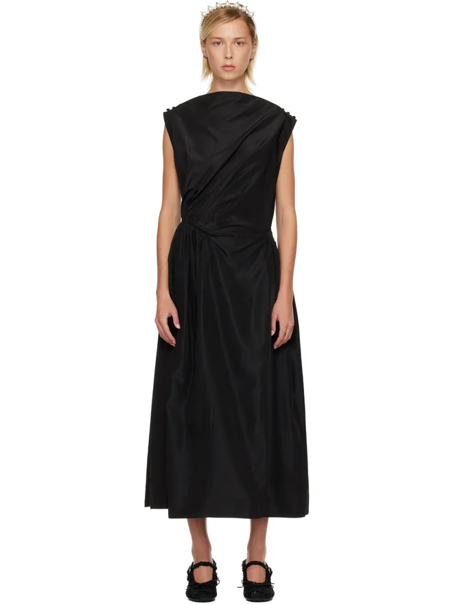 Simone Rocha Simone Rocha Hip Detail Draped Bind マキシワンピースの商品画像