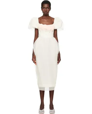 Simone Rocha SSENSE限定 Bridalカプセルコレクション Bust Detail Carnation マキシドレス - サムネイル1