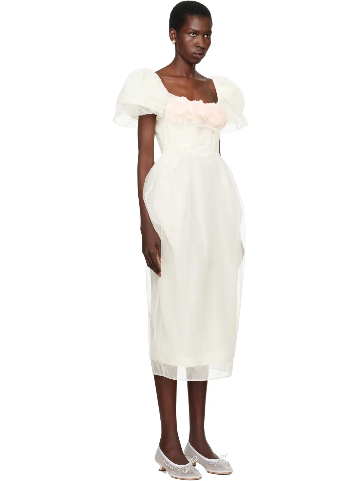 Simone Rocha SSENSE限定 Bridalカプセルコレクション Bust Detail Carnation マキシドレス - 画像2