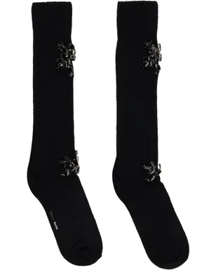 Simone Rocha Embellished Rose ニーハイソックス - サムネイル1