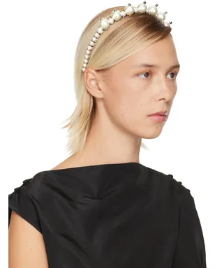 Simone Rocha フェイクパール＆ラインストーン ティアラ ヘアバンド - サムネイル2