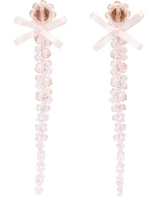 Simone Rocha Petite Bow Drip Crystal ピアス - サムネイル1
