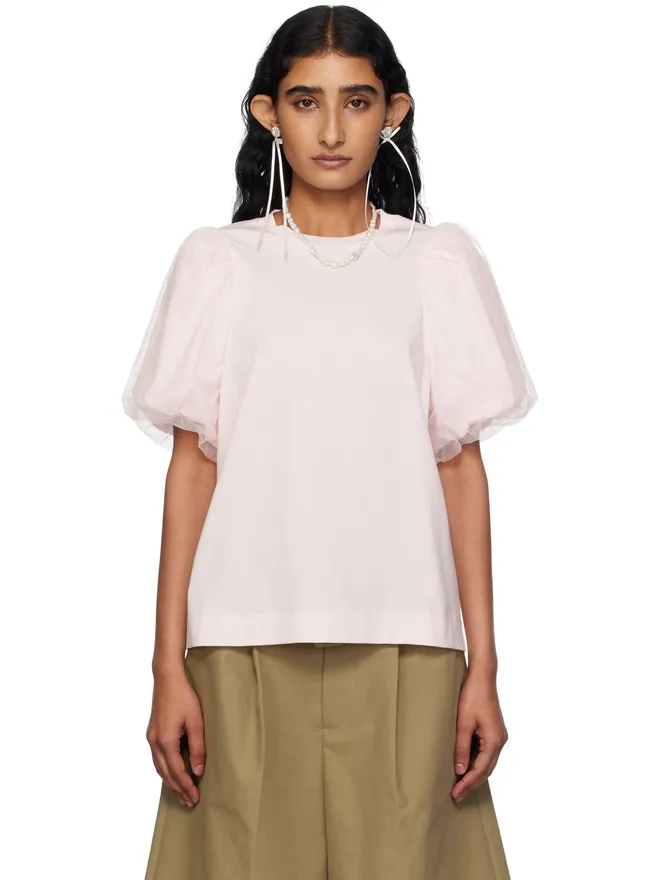 Simone Rocha Simone Rocha チュール オーバーレイヤー パフスリーブ Tシャツの商品画像