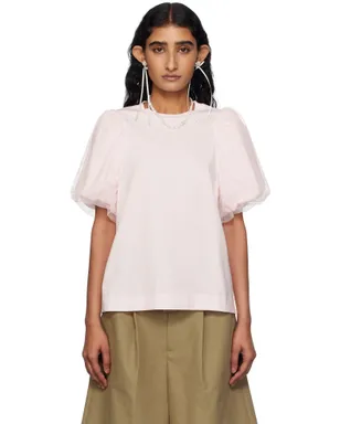 Simone Rocha チュール オーバーレイヤー パフスリーブ Tシャツ - サムネイル1