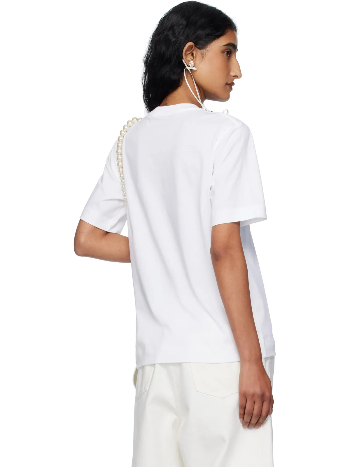 Simone Rocha Pearl & Chain Boy Tシャツ - 画像3