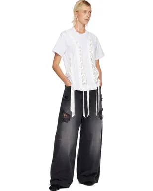 Simone Rocha Unraveling Ribbon Tシャツ - サムネイル4