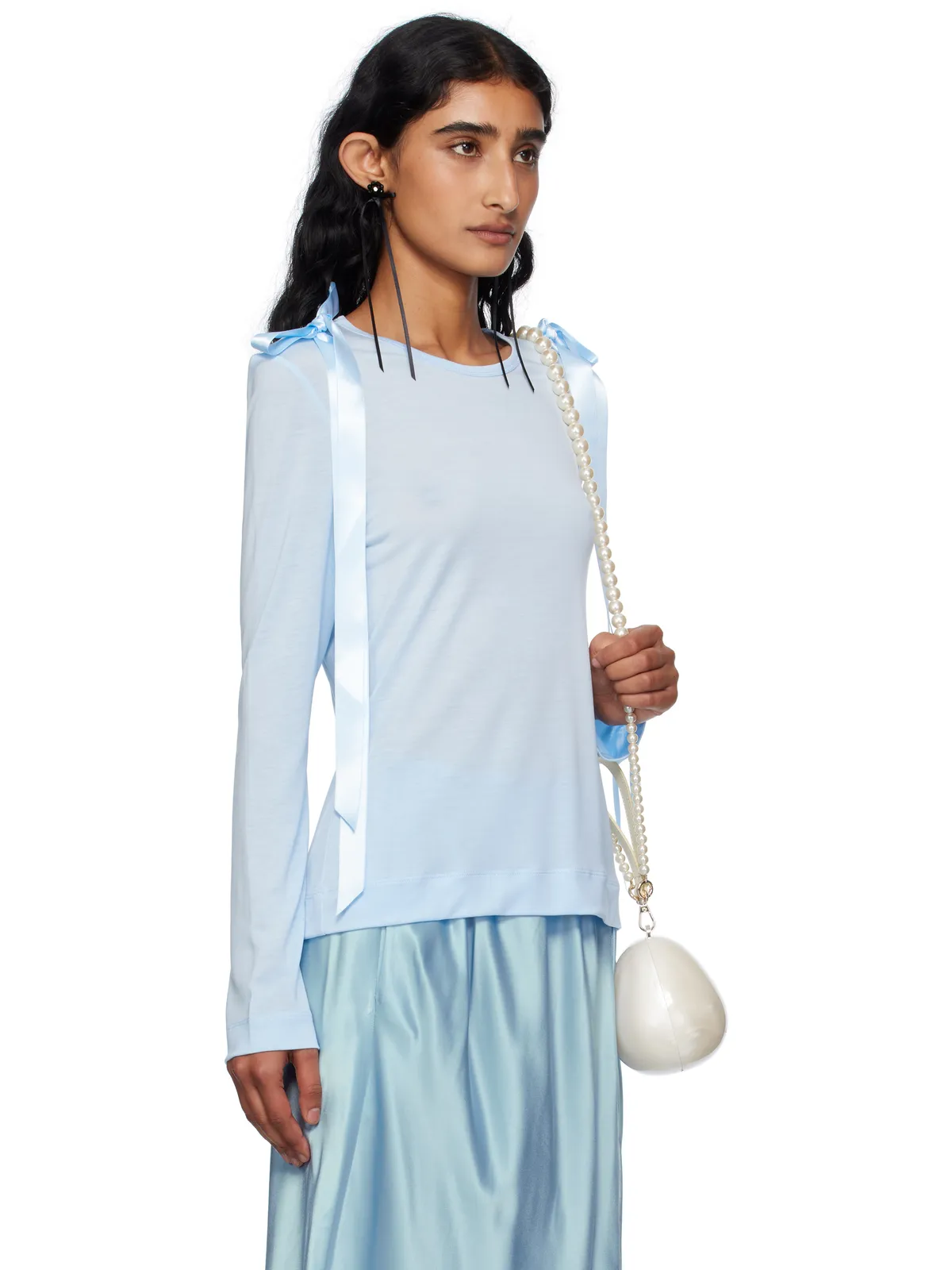 Simone Rocha SSENSE限定 Bow Ribbon Tail 長袖Tシャツ - 画像2