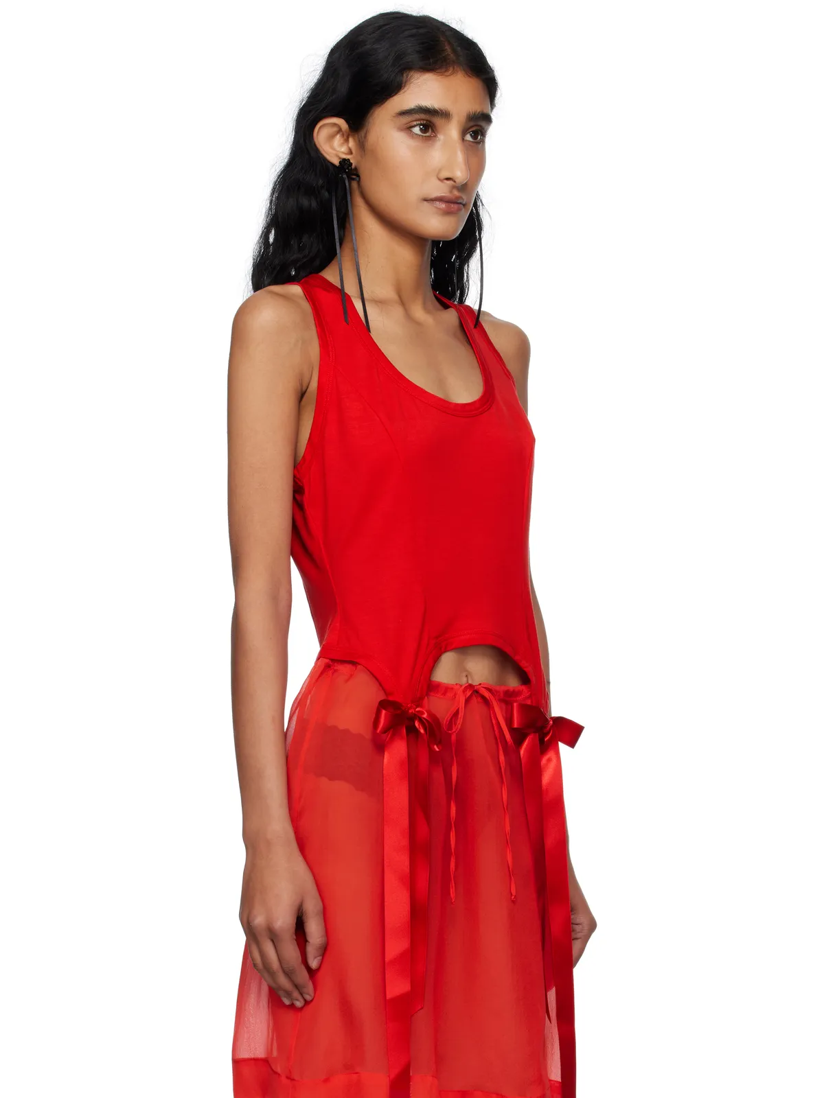Simone Rocha Bow Tail Easy タンクトップ - 画像2