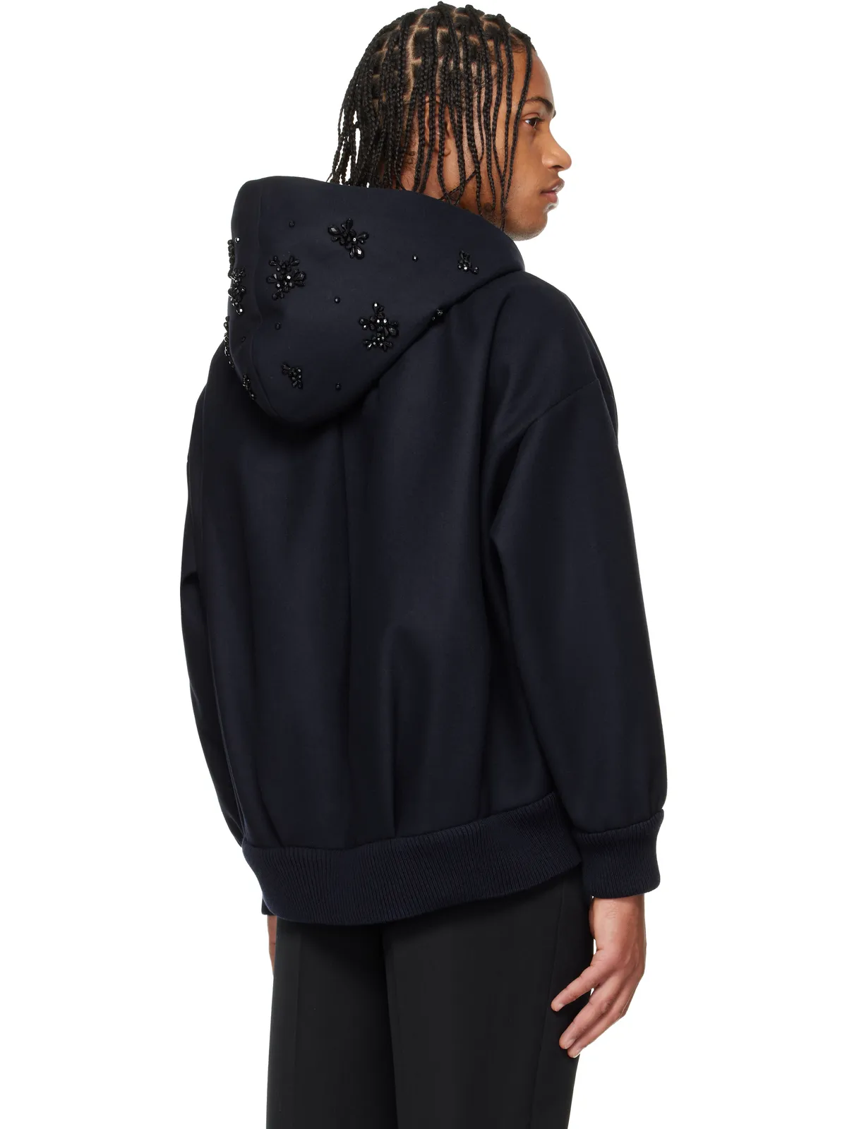 Simone Rocha エンベリッシュド フード ジップアップジャケット - 画像3