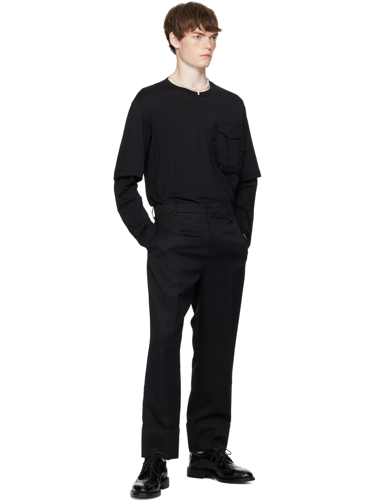 Simone Rocha ロールアップ ストレートパンツ - 画像4