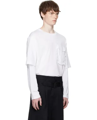 Simone Rocha Ruffle Pocket レイヤード 長袖Tシャツ - サムネイル2