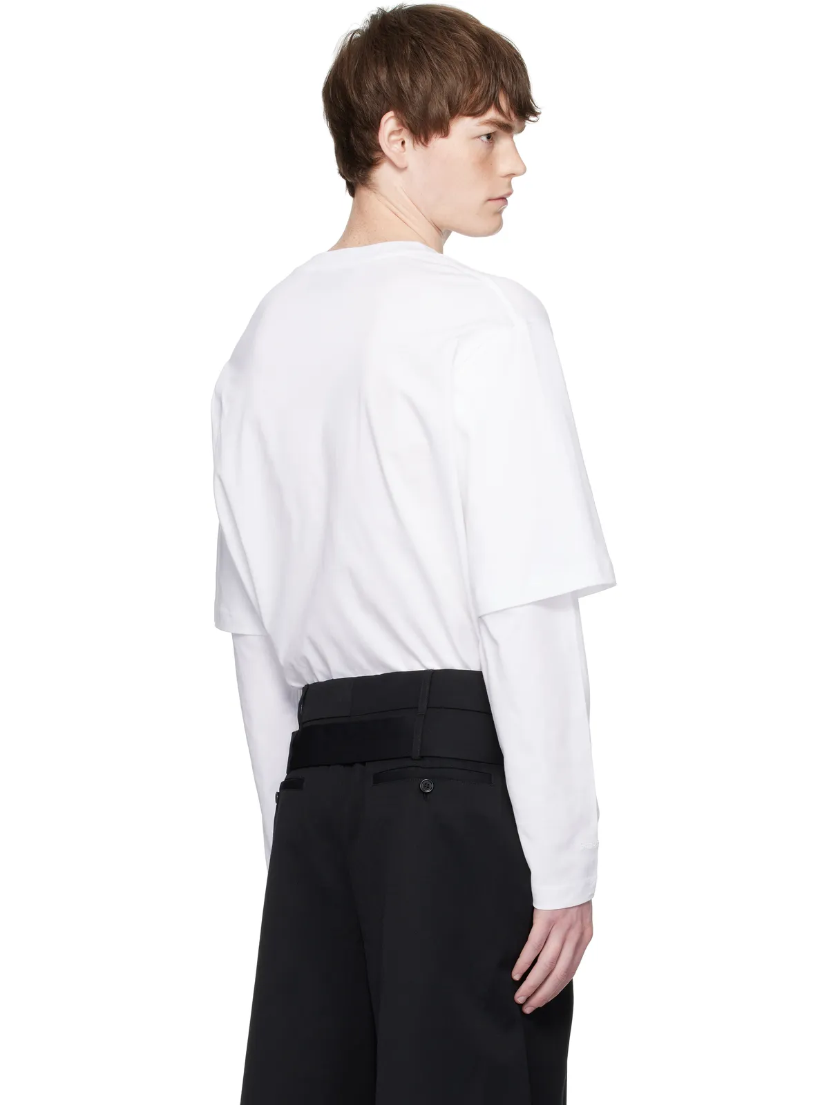 Simone Rocha Ruffle Pocket レイヤード 長袖Tシャツ - 画像3