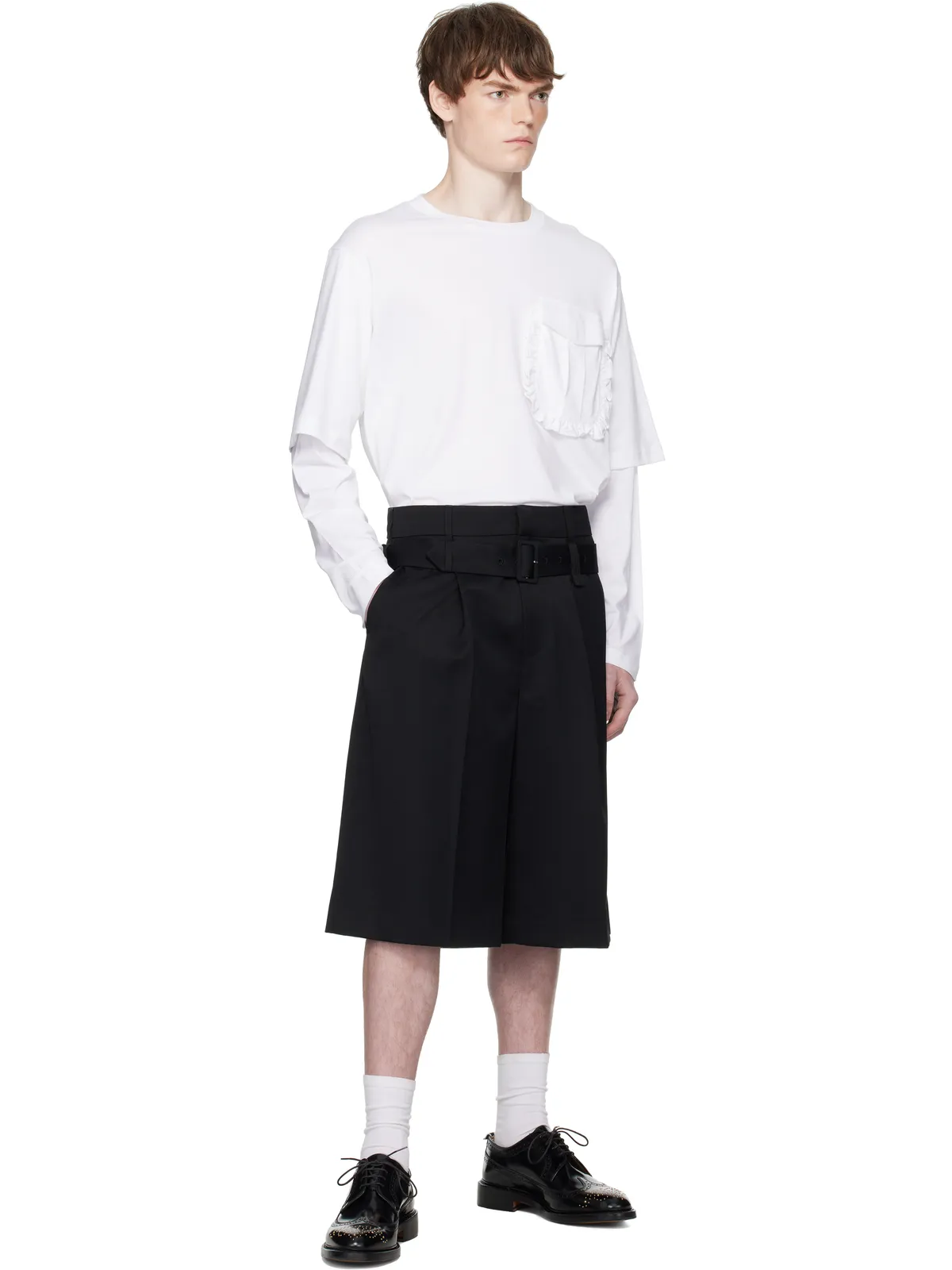 Simone Rocha Ruffle Pocket レイヤード 長袖Tシャツ - 画像5
