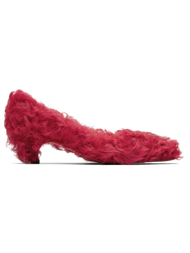 UNDERCOVER UNDERCOVER レッド Furry ヒールの商品画像