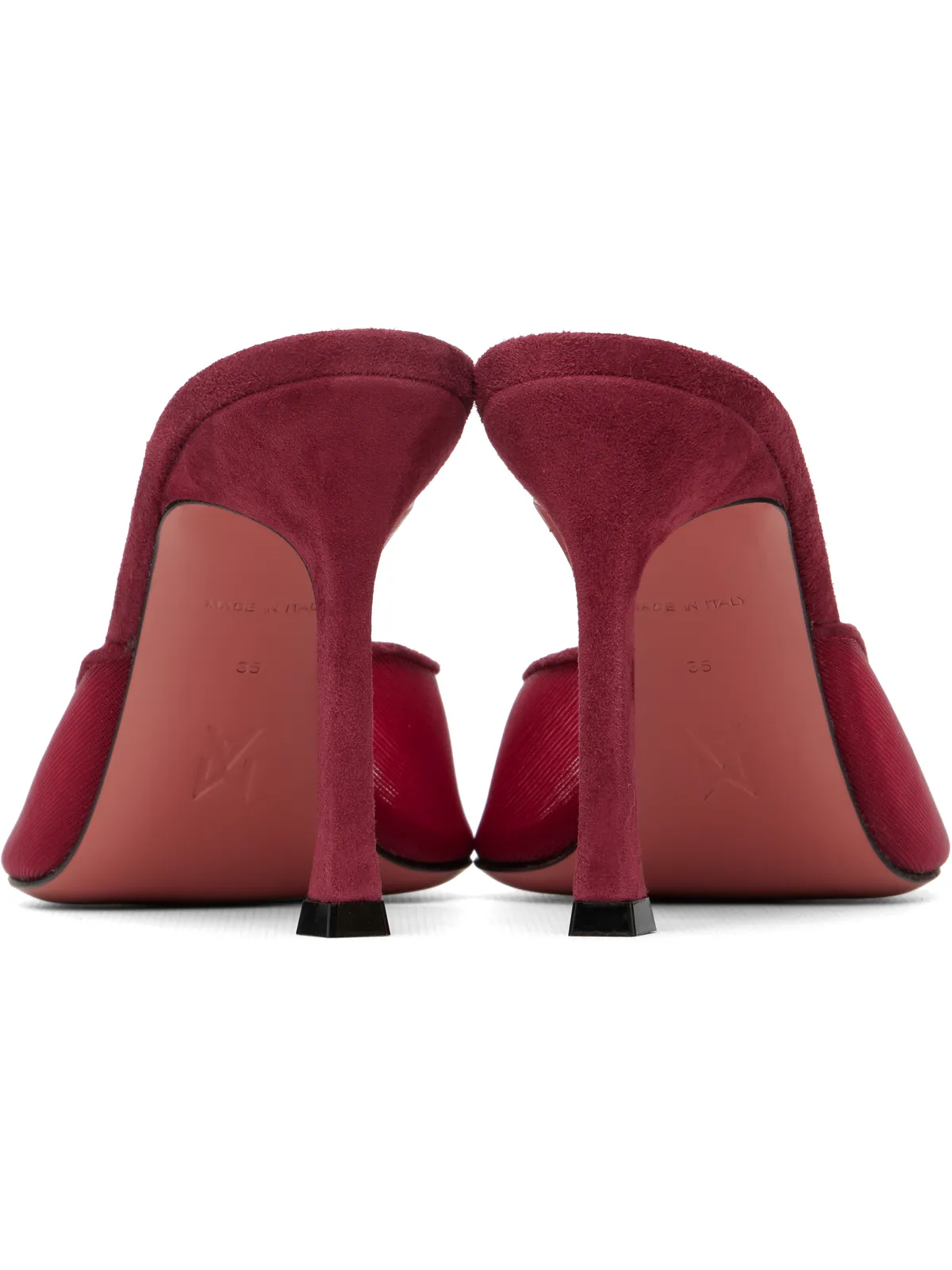 Amina Muaddi Alexa 95 Mesh Slipper ヒールサンダル - 画像2