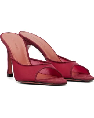 Amina Muaddi Alexa 95 Mesh Slipper ヒールサンダル - サムネイル4