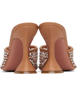 Amina Muaddi Lupita Crystal Net Slipper ヒールサンダル - サムネイル2
