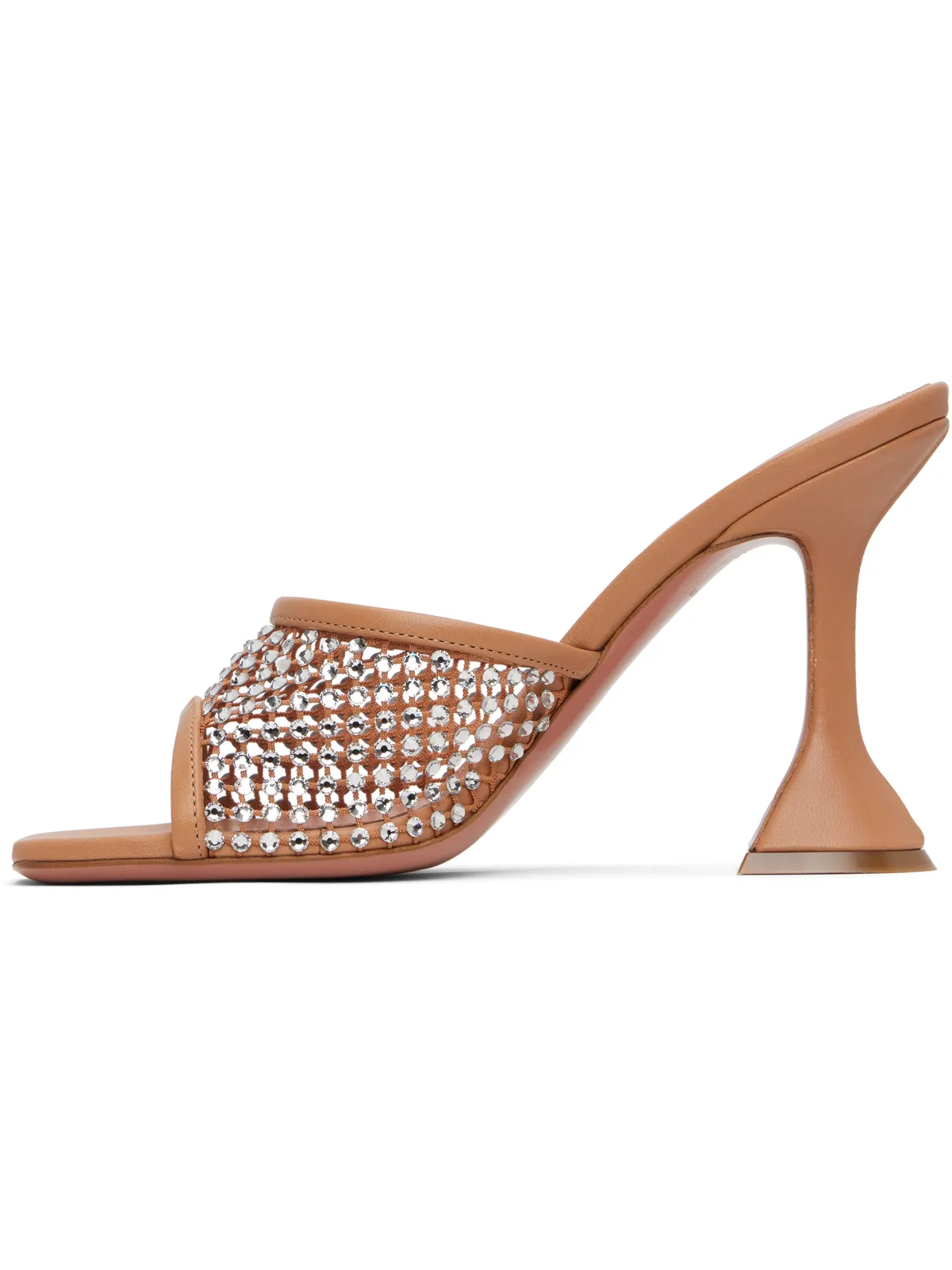 Amina Muaddi Lupita Crystal Net Slipper ヒールサンダル - 画像3
