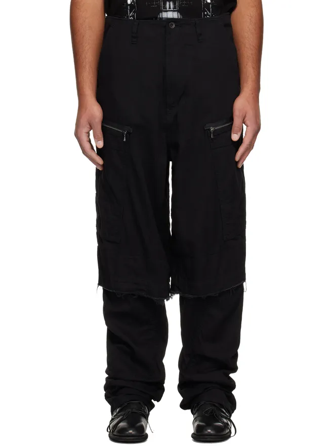 JULIUS JULIUS ブラック Rust Graft カーゴパンツの商品画像