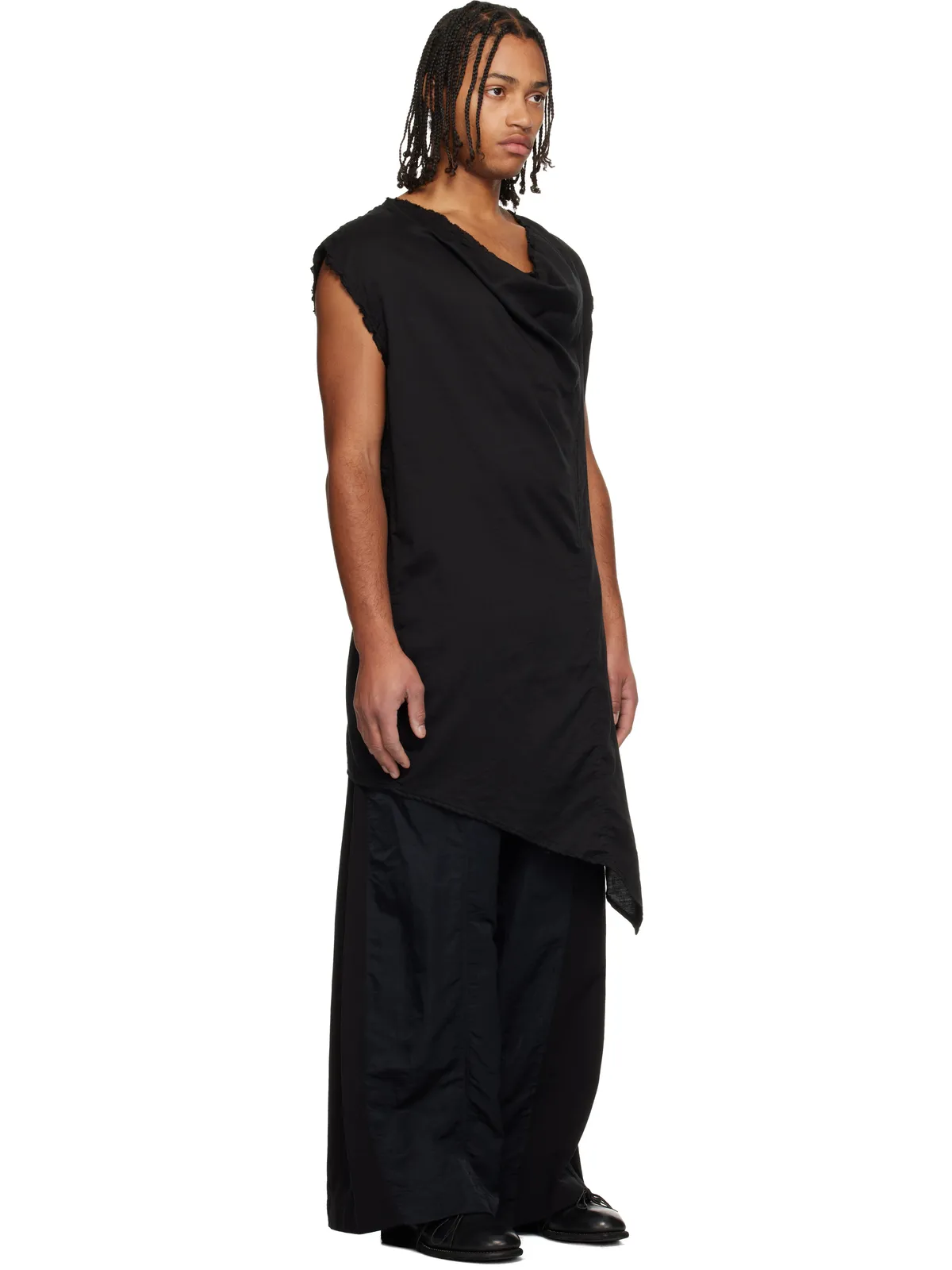 JULIUS Umbra Drape チュニックTシャツ - 画像2