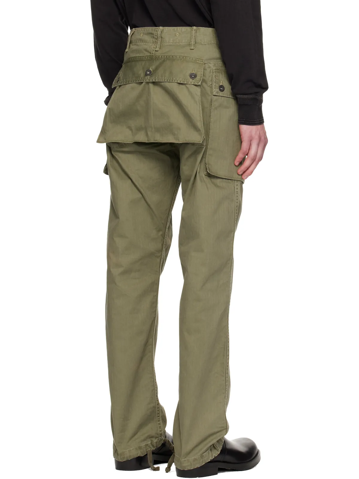 RRL グリーン Field ヘリンボーン カーゴパンツ - 画像3