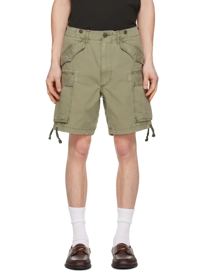 RRL RRL グリーン Classic Fit リップストップ カーゴショートパンツの商品画像