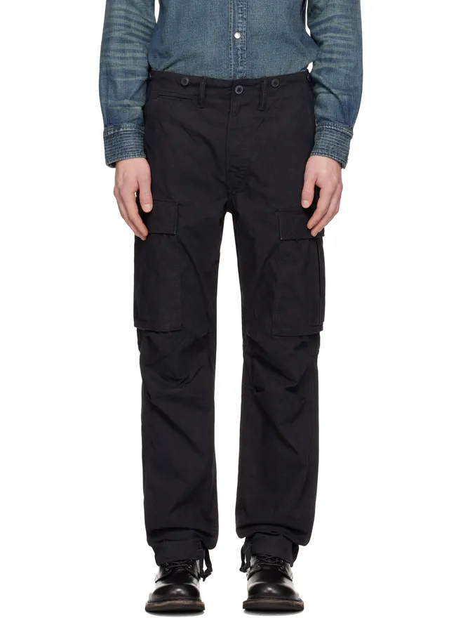 RRL RRL ブラック Surplus Poplin カーゴパンツの商品画像