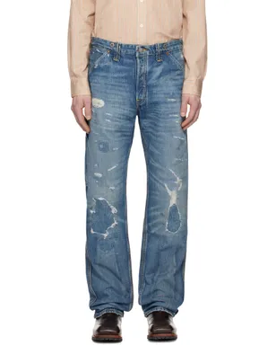 RRL Straight Fit Brayton ディストレスジーンズ - サムネイル1