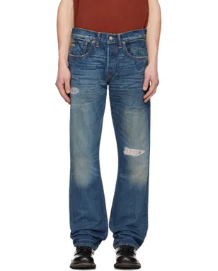 RRL Slim Boot Sutton Repaired セルビッジジーンズ - サムネイル1