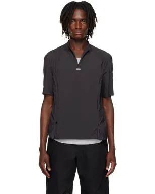 AMOMENTO モックネック ジップ Tシャツ - サムネイル1