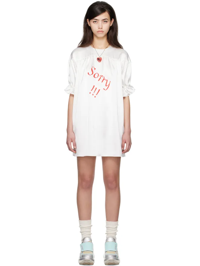 I'm Sorry by Petra Collins I'm Sorry by Petra Collins SSENSE限定 JennyFaxエディション パフスリーブ ミニワンピースの商品画像
