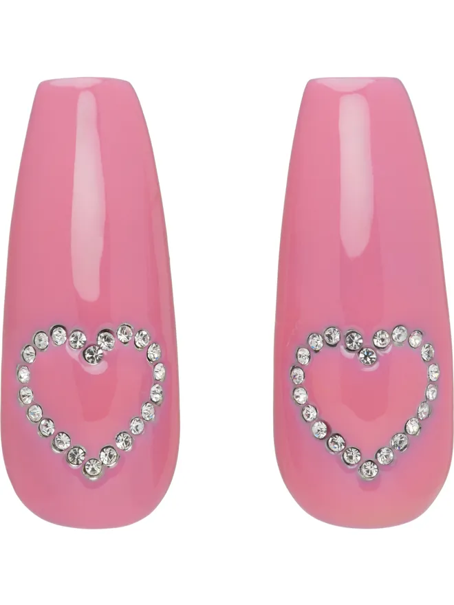 I'm Sorry by Petra Collins I'm Sorry by Petra Collins SSENSE限定 ピンク＆シルバー D'heygereエディション Heart Nail ピアスの商品画像